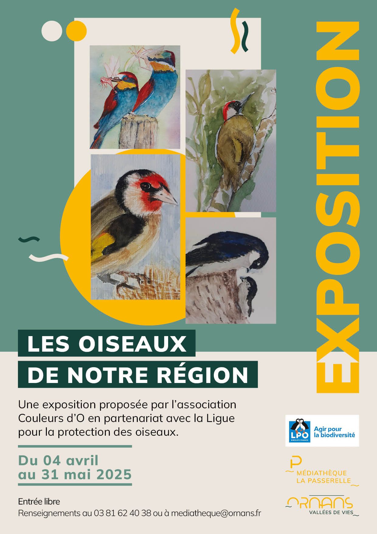 Affiche Mediatheque ExpoCouleurO